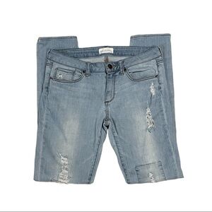 Greywire Dakota Patch Distressed Light Wash Skinny Jeans - Sz 28